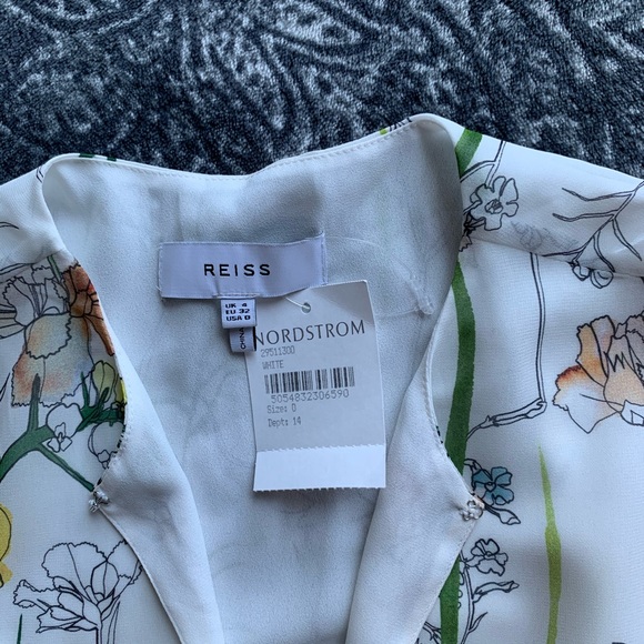 Reiss Juno Floral Printed Mini Dress Size 0 - Picture 6 of 13